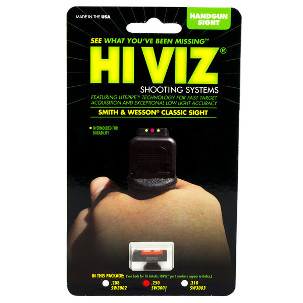 Hiviz S&w Rev W-dx Style Frnt Red